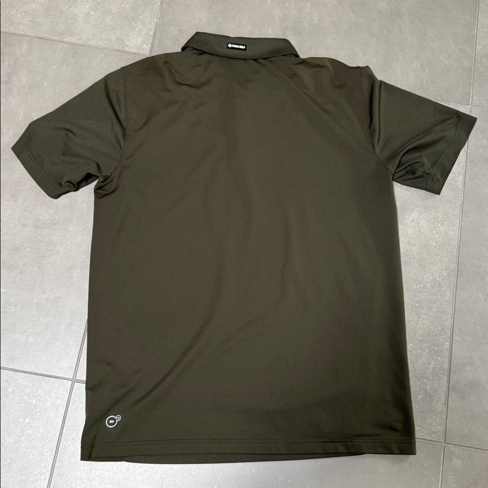 Puma Olive Green Golf Polo. Men’s Large - Picture 3 of 3